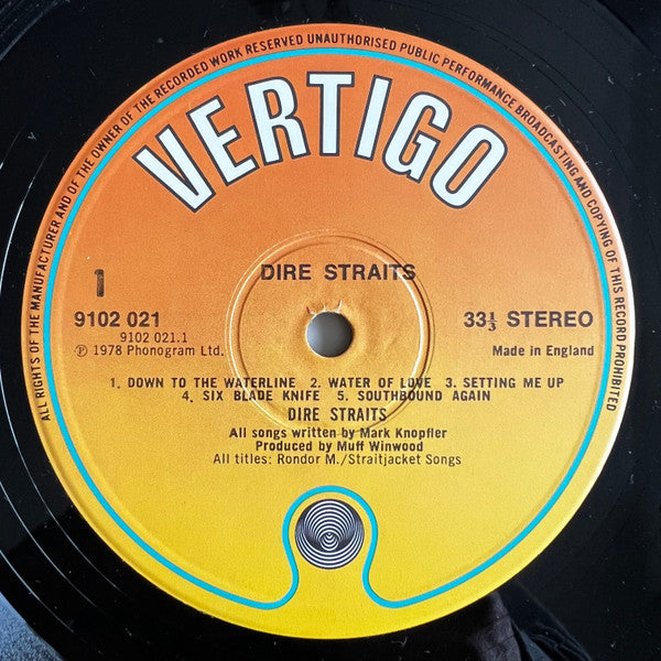 Dire Straits : Dire Straits (LP, Album, RE)