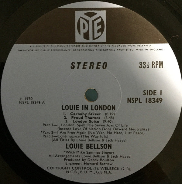 Louis Bellson : Louie In London (LP, Album)