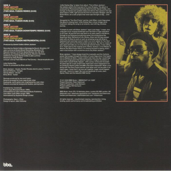 Brian Jackson : Little Orphan Boy (Two Soul Fusion Remixes) (2x12", Single)