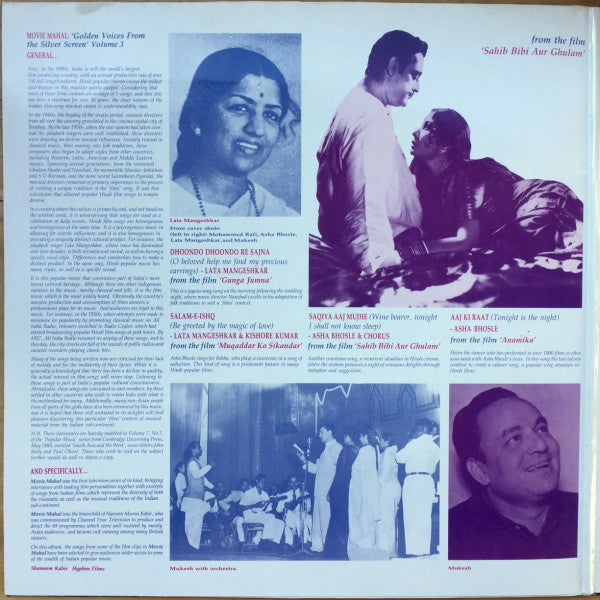 Various : Golden Voices From The Silver Screen Volume 3 (LP, Album, Comp, Mono)