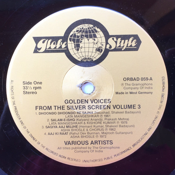 Various : Golden Voices From The Silver Screen Volume 3 (LP, Album, Comp, Mono)