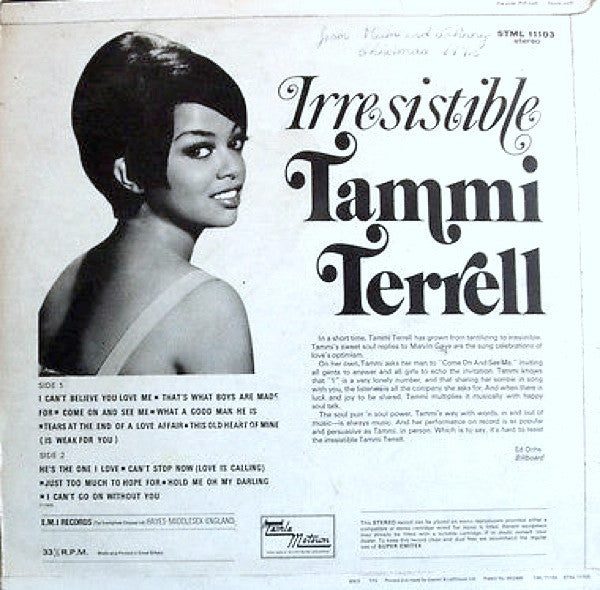 Tammi Terrell : Irresistible Tammi Terrell (LP, Album)