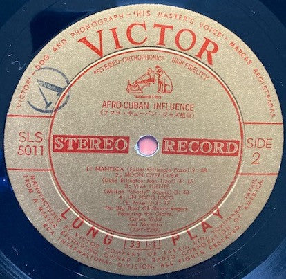 Shorty Rogers Big Band Featuring The Giants (3) With Carlos Vidal And Modesto Duran : Afro-Cuban Influence (LP, Album, Gat)