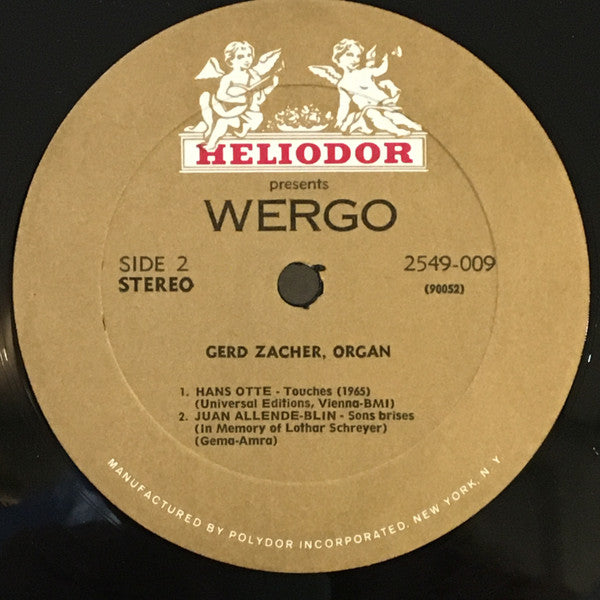 Gerd Zacher : Modern Works For Organ (LP, Album)
