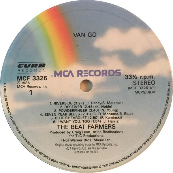 The Beat Farmers : Van Go (LP, Album)