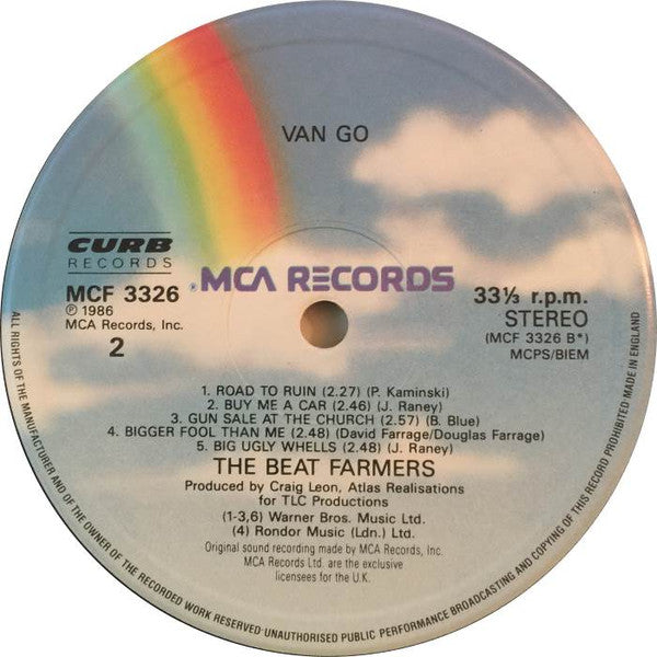 The Beat Farmers : Van Go (LP, Album)