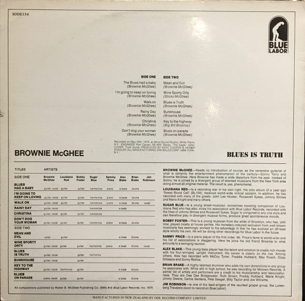 Brownie McGhee : Blues Is Truth (LP, Album)