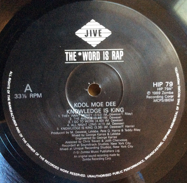 Kool Moe Dee : Knowledge Is King (LP, Album)