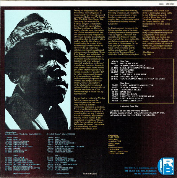 John Lee Hooker : Moanin' The Blues (LP, Comp)