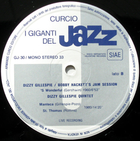 Dizzy Gillespie, Gerry Mulligan : I Giganti Del Jazz Vol. 30 (LP, Comp, Mono)