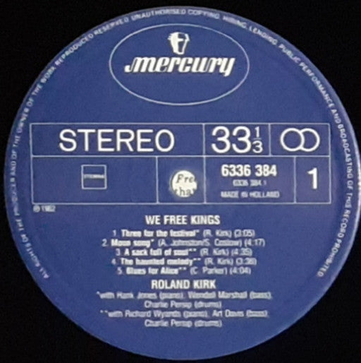 Roland Kirk : We Free Kings (LP, Album, RE)