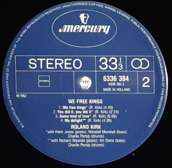 Roland Kirk : We Free Kings (LP, Album, RE)