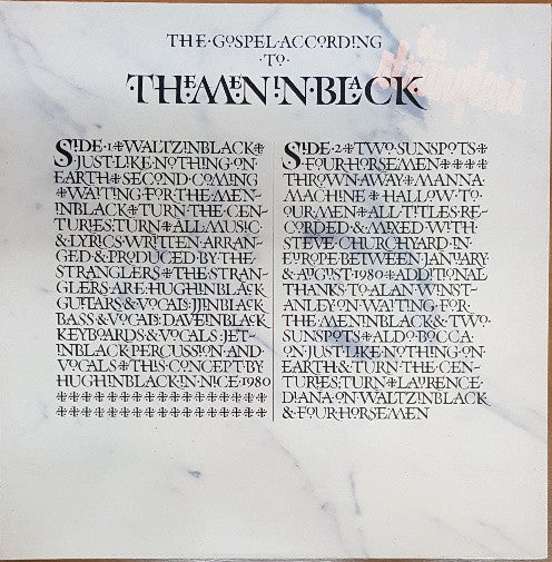 The Stranglers : (The Gospel According To) The Meninblack (LP, Album, RE, Gat)