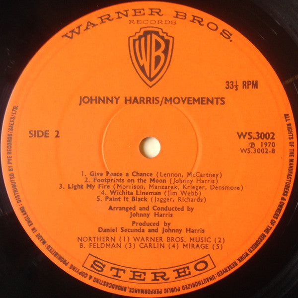 Johnny Harris : Movements (LP, Album)