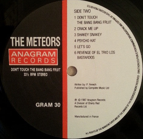 The Meteors (2) : Don't Touch The Bang Bang Fruit (LP, Album)