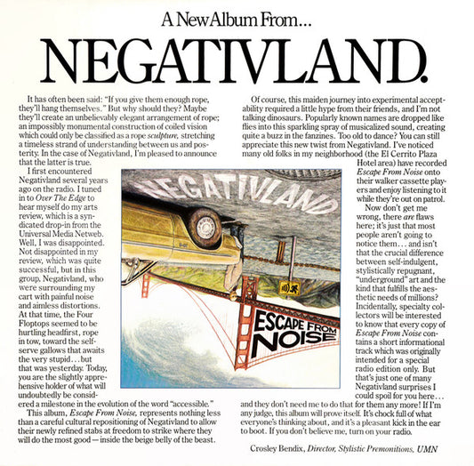 Negativland : Escape From Noise (LP, Album)