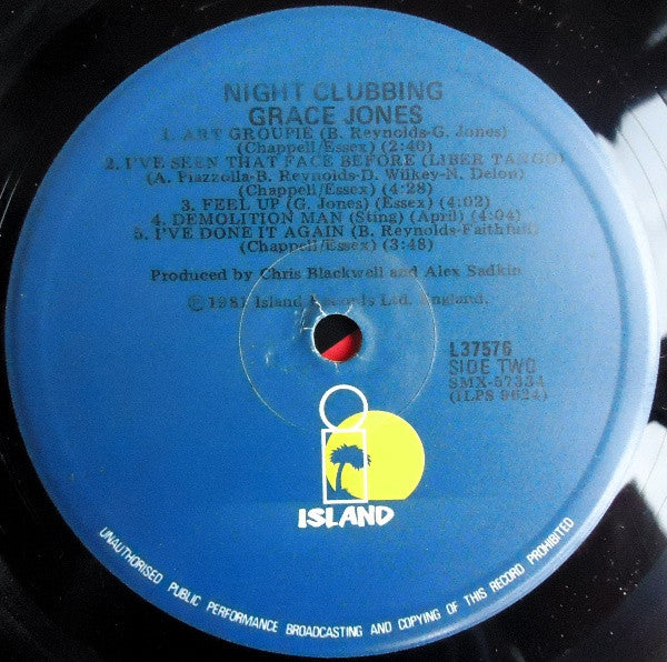 Grace Jones : Nightclubbing (LP, Album)