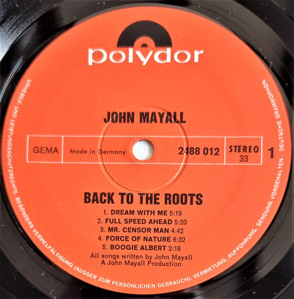 John Mayall : Back To The Roots (2xLP, Album, Gat)