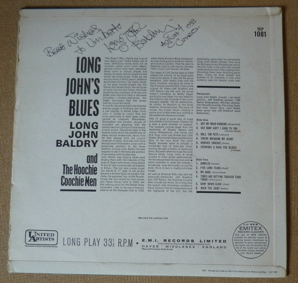 Long John Baldry And The Hoochie Coochie Men : Long John's Blues (LP, Mono)
