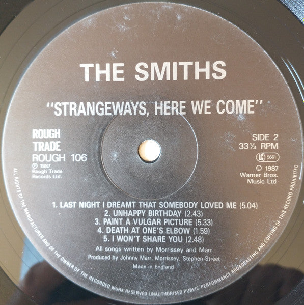 The Smiths : Strangeways, Here We Come (LP, Album, EMI)