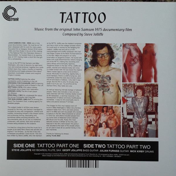 Steve Jolliffe : Tattoo (10", Ltd)