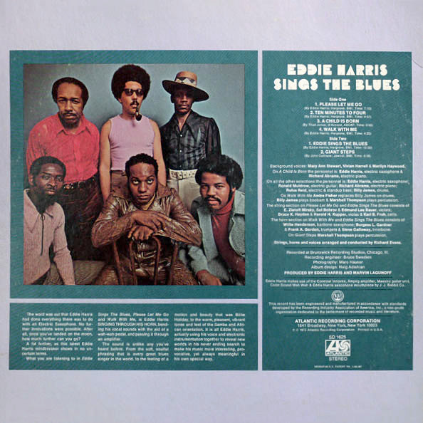 Eddie Harris : Eddie Harris Sings The Blues (LP, Album, Pre)