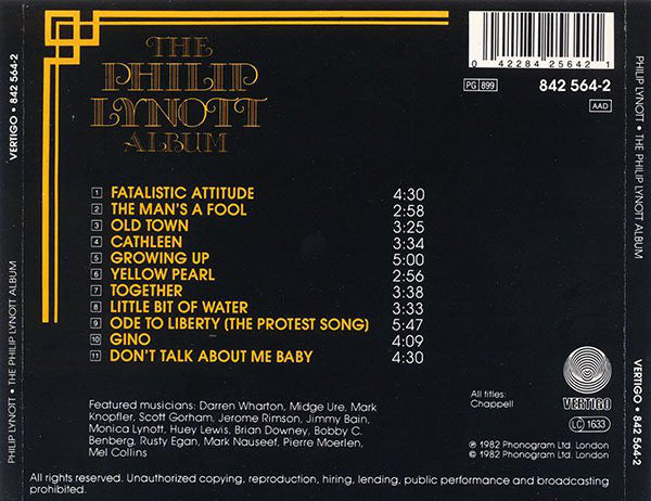 Philip Lynott* : The Philip Lynott Album (CD, Album, RE, PMD)