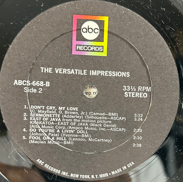 The Impressions : The Versatile Impressions (LP, Album)