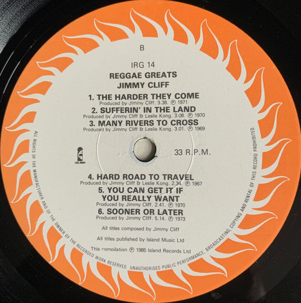 Jimmy Cliff : Reggae Greats (LP, Comp)