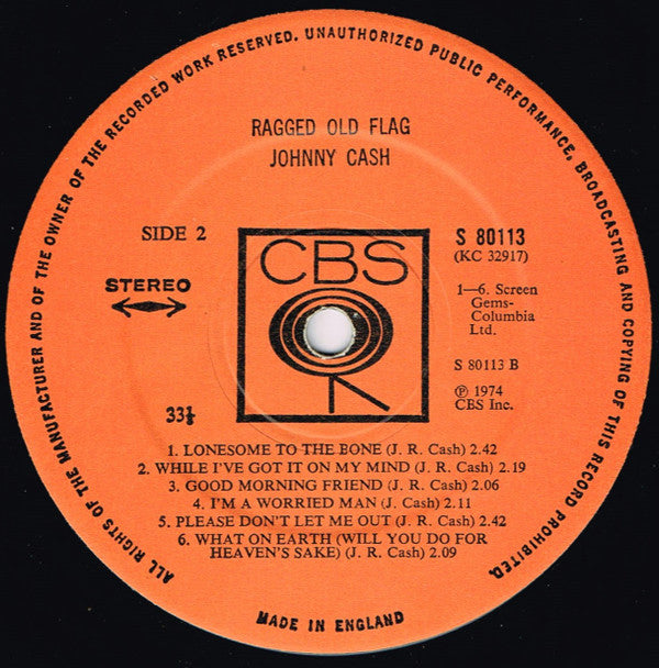 Johnny Cash : Ragged Old Flag (LP, Album)