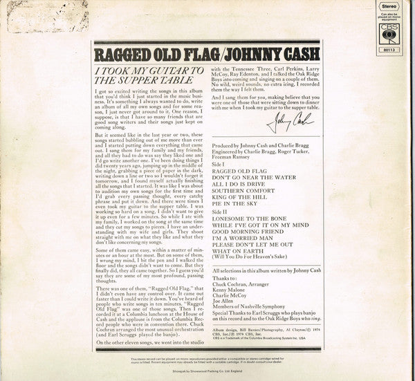 Johnny Cash : Ragged Old Flag (LP, Album)