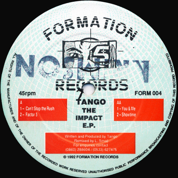 Tango : The Impact E.P. (12", EP)