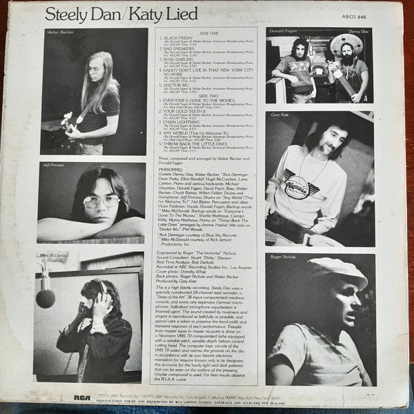 Steely Dan : Katy Lied (LP, Album, RE)
