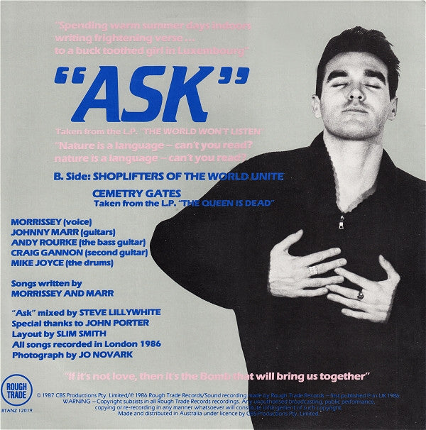 The Smiths : Ask (12", Single)