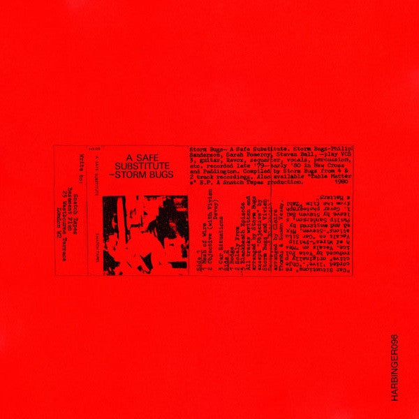 Storm Bugs : A Safe Substitute (LP, RE, Red)