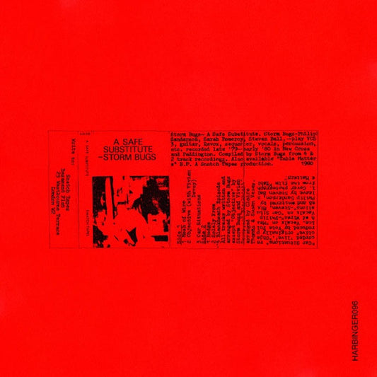 Storm Bugs : A Safe Substitute (LP, RE, Red)
