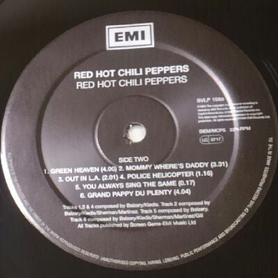 The Red Hot Chili Peppers* : The Red Hot Chili Peppers (LP, Album, RE, 180)