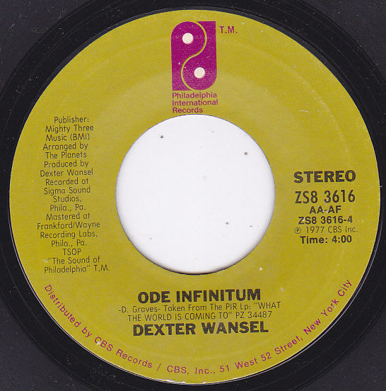 Dexter Wansel : Disco Lights (7", Single, Styrene, Ter)