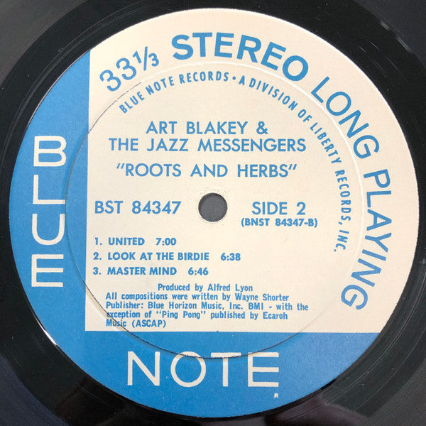 Art Blakey And The Jazz Messengers* : Roots & Herbs (LP, Album)