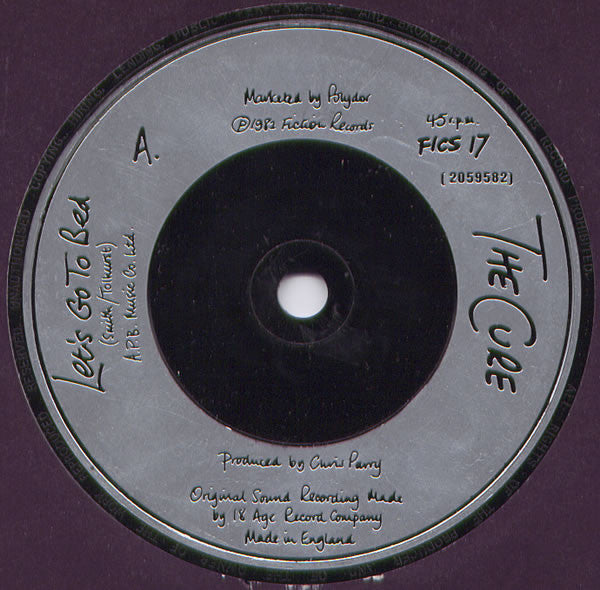 The Cure : Let's Go To Bed (7", Single, Wit)