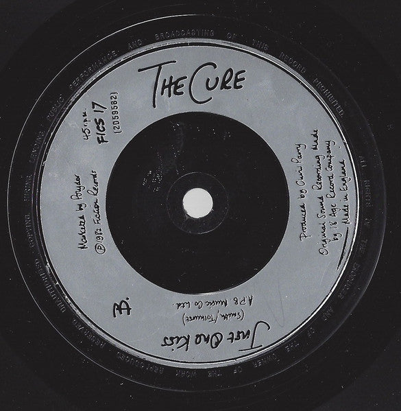 The Cure : Let's Go To Bed (7", Single, Wit)