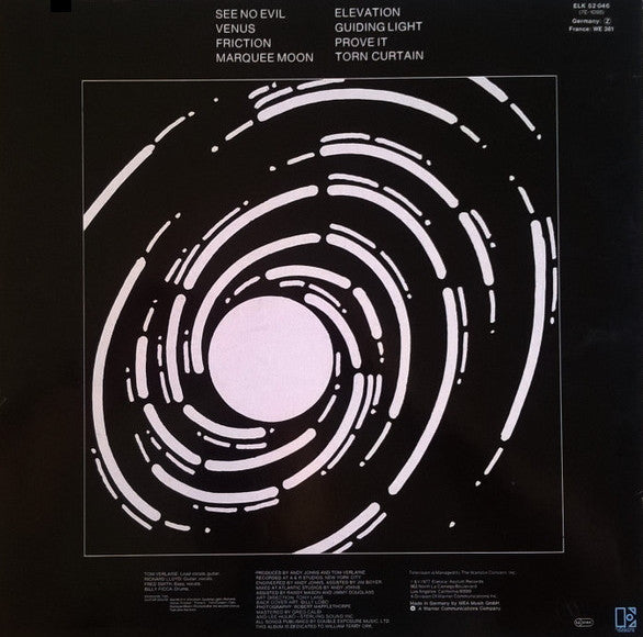 Television : Marquee Moon (LP, Album, RE)
