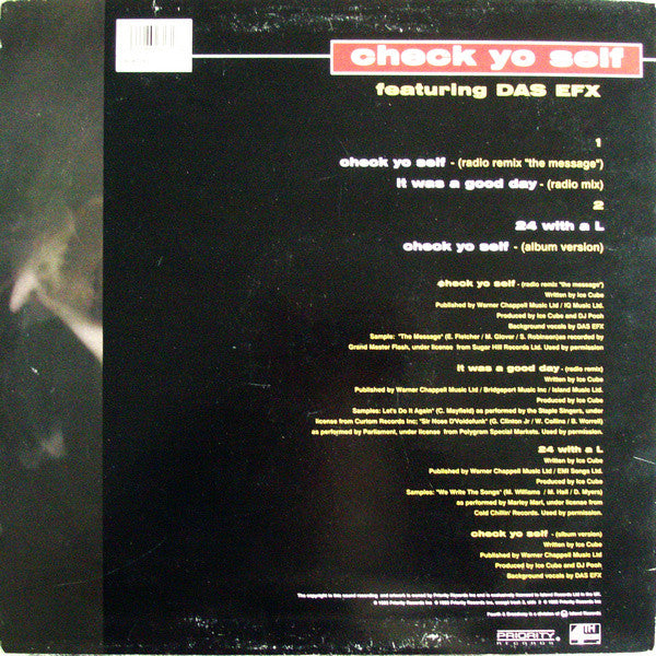 Ice Cube Featuring DAS EFX : Check Yo Self (12")