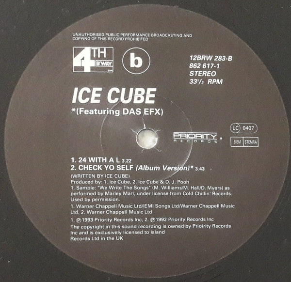 Ice Cube Featuring DAS EFX : Check Yo Self (12")