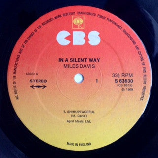 Miles Davis : In A Silent Way (LP, Album, RP)