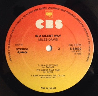 Miles Davis : In A Silent Way (LP, Album, RP)