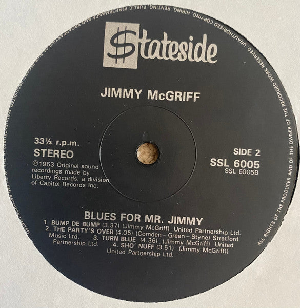 Jimmy McGriff : Blues For Mr. Jimmy (LP, Album, RE)