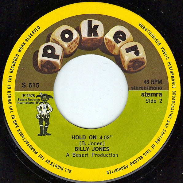 Billy Jones (3) : Get On Down (7", Single)