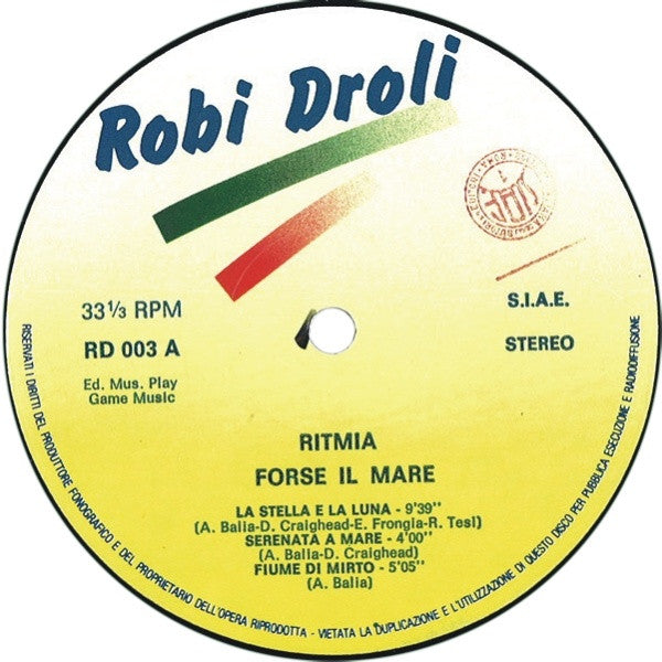 Ritmia : Forse Il Mare (LP, Album)
