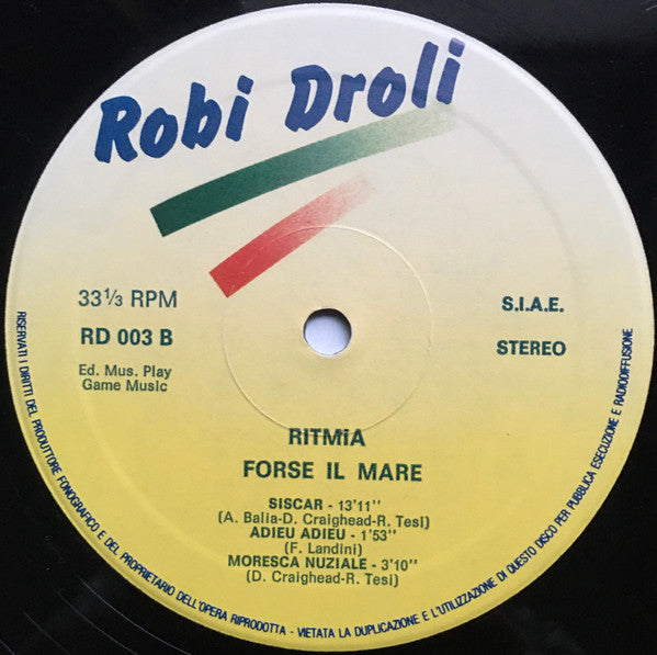Ritmia : Forse Il Mare (LP, Album)